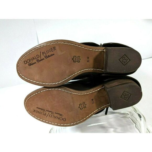 Donald J Pilner brown Riding Boots Western Tall Equestrian Couture New - Picture 6 of 12